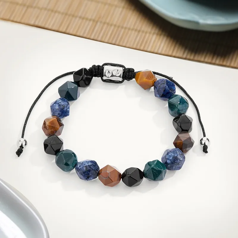 ZOKS Tiger's Eye Stone Jade Bracelets Women's-3