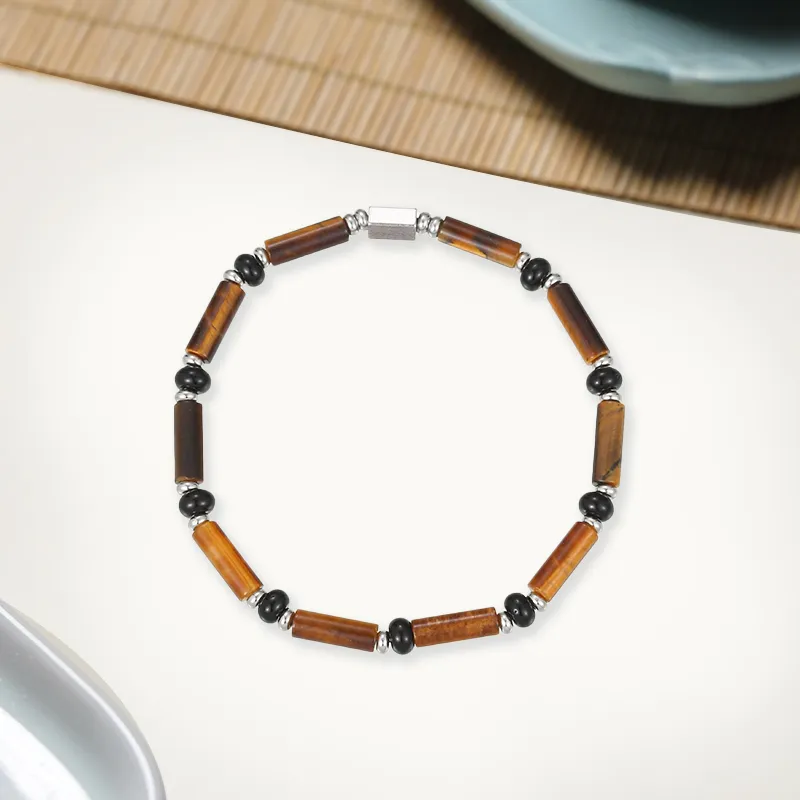 ZOKS Tiger's Eye Stone Jade Bracelets Women's-2