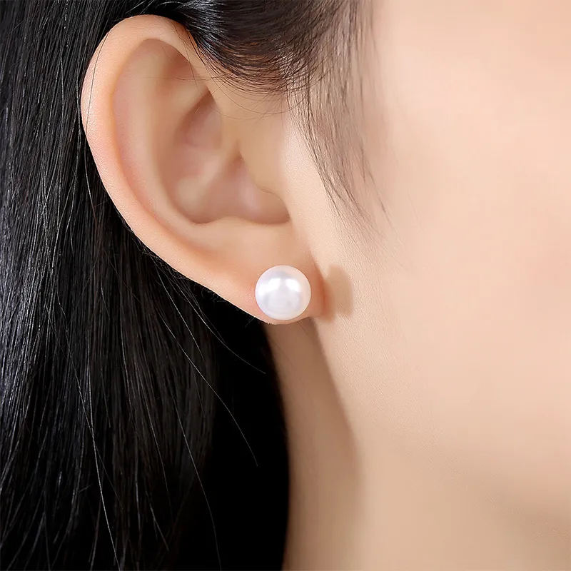 ZOKS S925 Silver Stud Earrings Women's-1