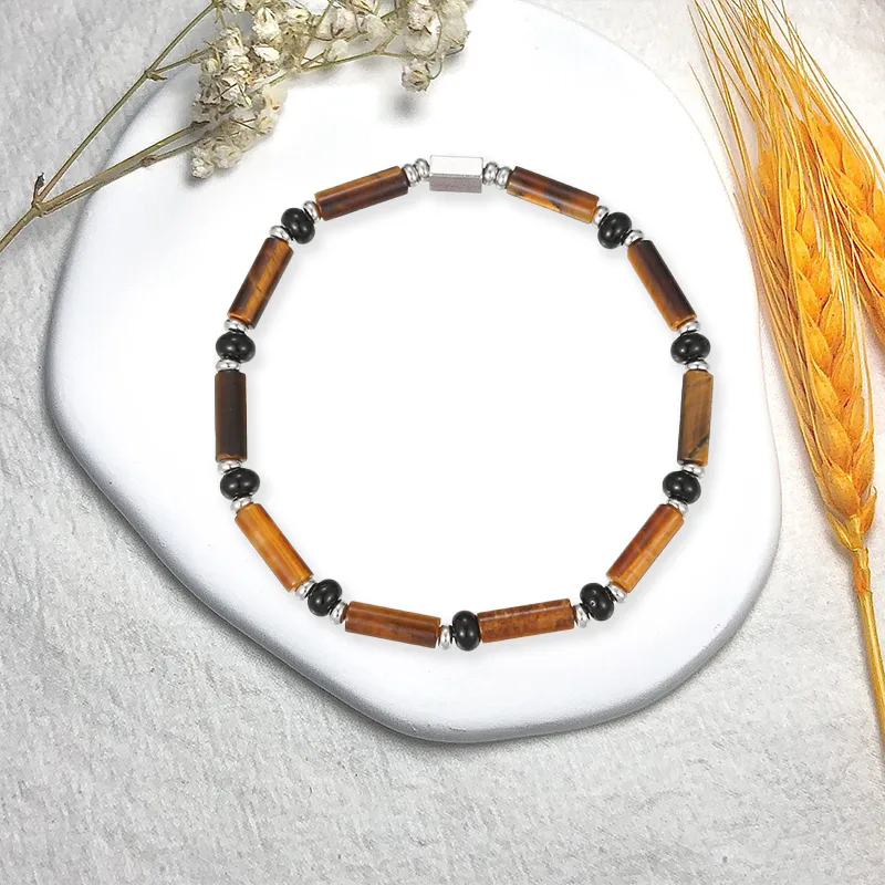 ZOKS Tiger's Eye Stone Jade Bracelets Women's-4