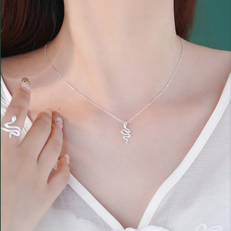 ZOKS S925 Silver Necklaces Women's-2