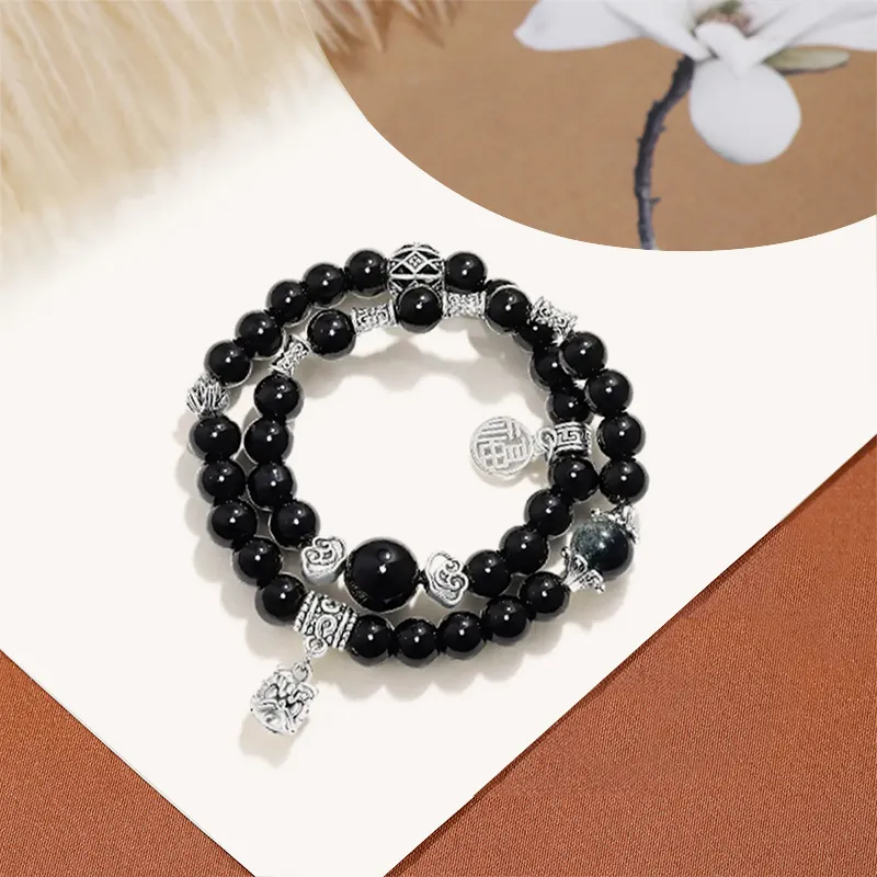 ZOKS Colored Glaze Jade Bracelets Unisex-10