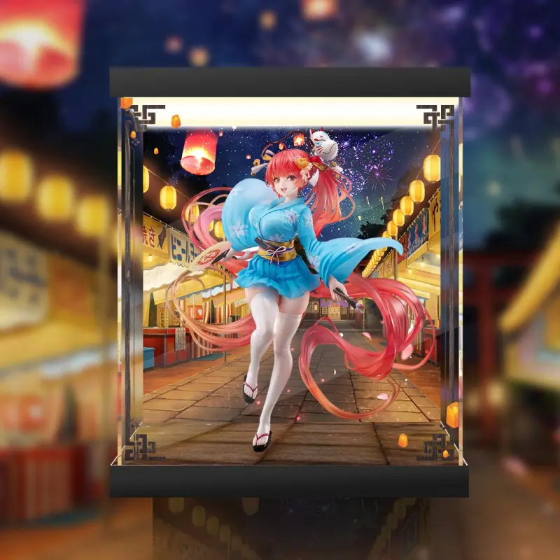 AOWOBOX Compatibility With WAVE Dream Tech Azur Lane Honolulu 2-Person Summer Figure Display Case Model Accessories-9