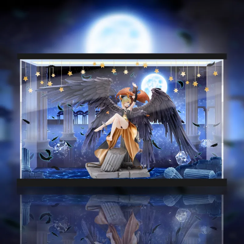 AOWOBOX Dreamer Seven Demon Kings King Of Sloth Belial Figurine Display Case Model Accessories-9