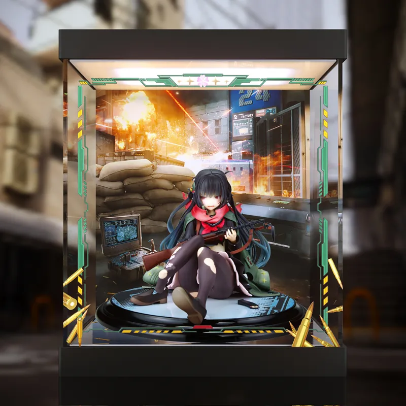 AOWOBOX Suitable For Play Dale Girls Frontline 100 Style Heavy Hit Ver. Figure Display Box Model Accessories-9