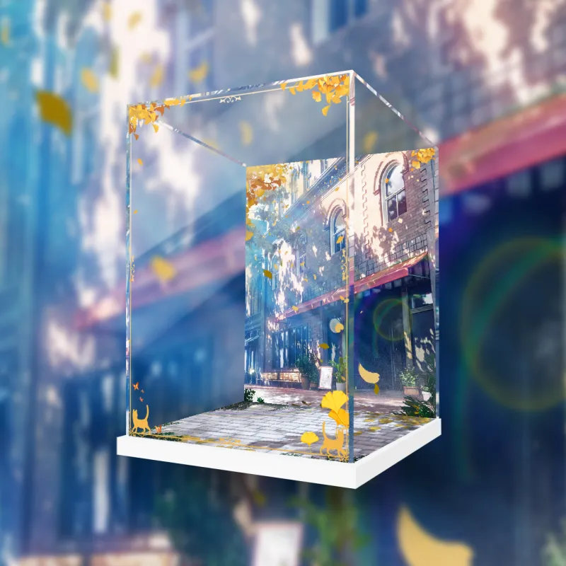 AOWOBOX Compatibility With FLUO Original Character LUMINOUSTAR & PLATONICA Double Figure Display Case Model Accessories-10