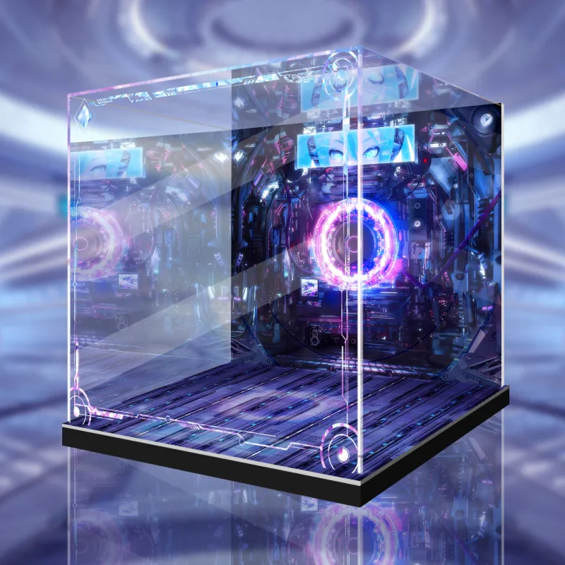 AOWOBOX Compatibility With P1S PRISMA WING Hatsune Miku Miku V Home Neco Figure Display Case Model Accessories-11