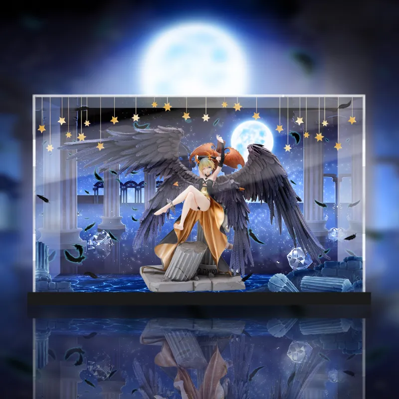 AOWOBOX Dreamer Seven Demon Kings King Of Sloth Belial Figurine Display Case Model Accessories-5