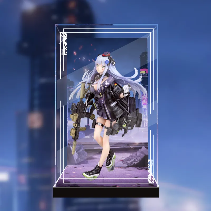 AOWOBOX Compatibility With Phat! Girls' Frontline HK416 MOD3 Heavy Custom Edition Figure Display Case Model Accessories-1