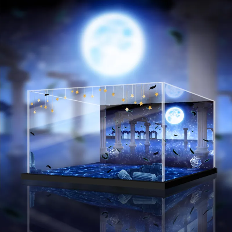 AOWOBOX Dreamer Seven Demon Kings King Of Sloth Belial Figurine Display Case Model Accessories-6