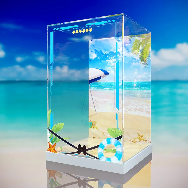 AOWOBOX Compatibility With UnionCreative Azur Lane Hermione Swimwear Figurine Display Case Model Accessories-3
