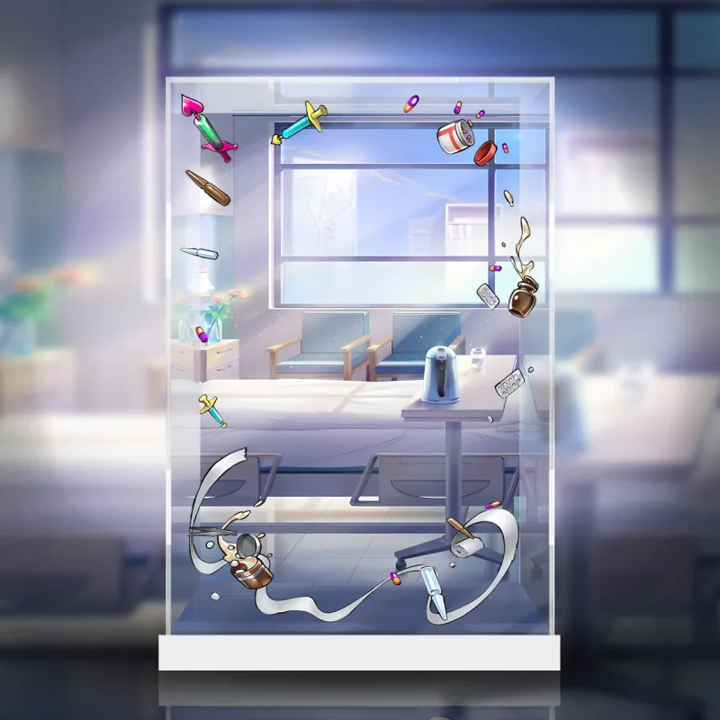 AOWOBOX GSC Good Smile Company POP Gunpla Guilty Kiss Keychain Display Case Model Accessories-2