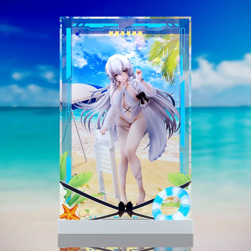 AOWOBOX Compatibility With UnionCreative Azur Lane Hermione Swimwear Figurine Display Case Model Accessories-5