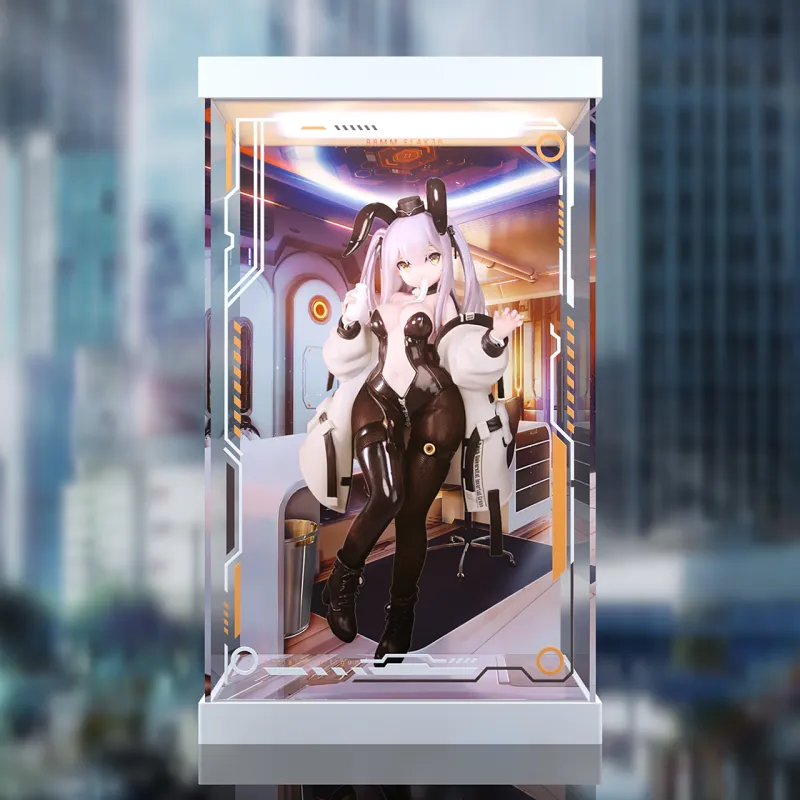 AOWOBOX Dream Creature Craft Ash Battle Line 88mm Flak36 Bunny Girl Ver. Figure Display Case Model Accessories-9