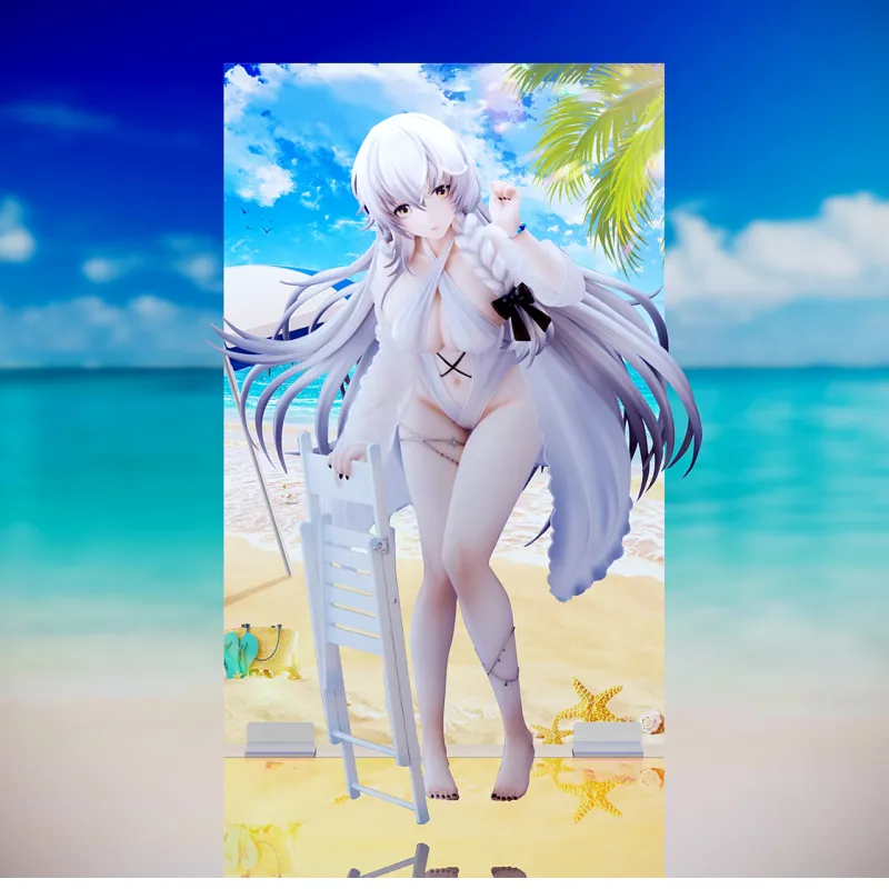 AOWOBOX Compatibility With UnionCreative Azur Lane Hermione Swimwear Figurine Display Case Model Accessories-2