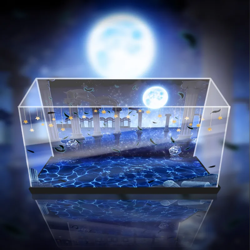 AOWOBOX Dreamer Seven Demon Kings King Of Sloth Belial Figurine Display Case Model Accessories-3
