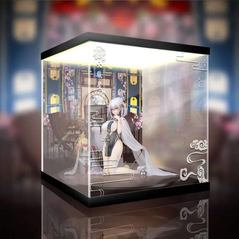 AOWOBOX Compatibility With Alter Azur Lane Sirius Azure Wave And Green Cloud Ver. Figure Display Case Model Accessories-3