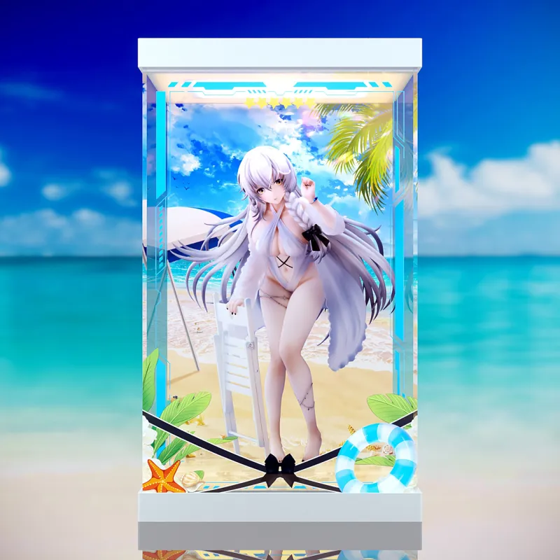 AOWOBOX Compatibility With UnionCreative Azur Lane Hermione Swimwear Figurine Display Case Model Accessories-9