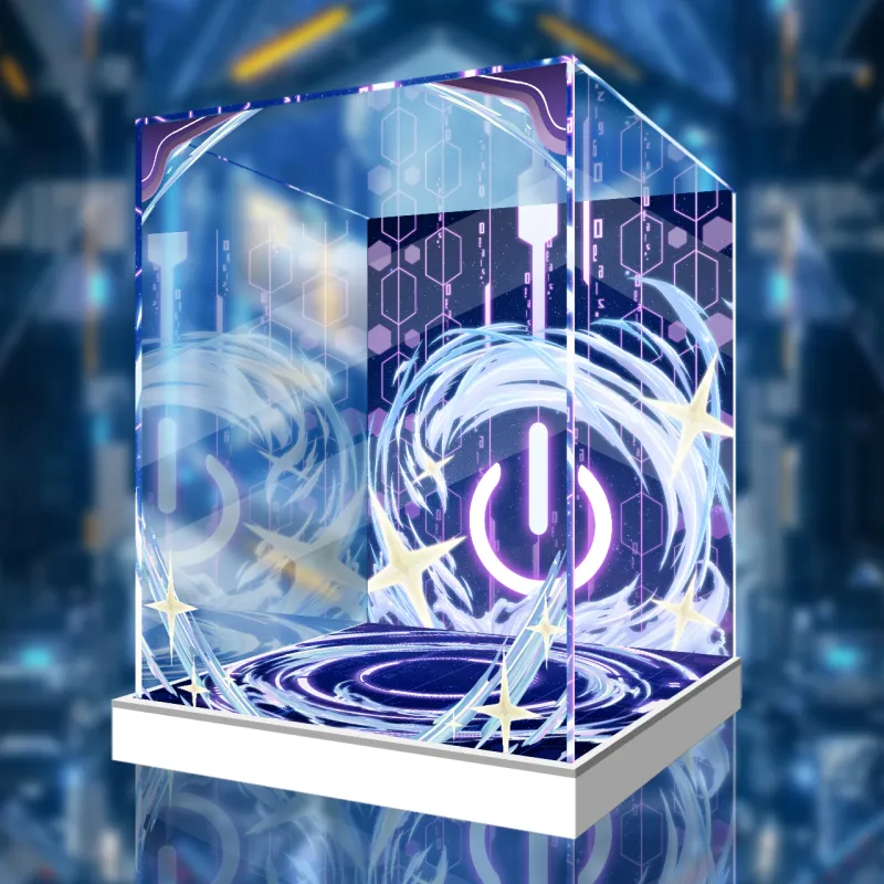 AOWOBOX Broccoli Ultra Dimension Game Neptune Nep Purple Heart Figure Display Case Model Accessories-11