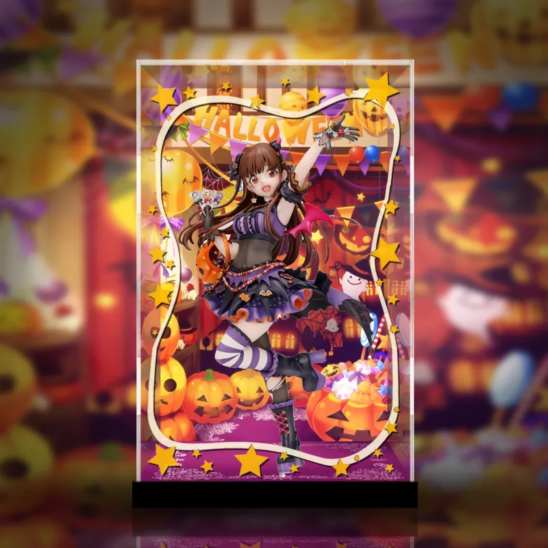 AOWOBOX Compatibility With Licorne The Idolmaster Shiny Colors Yuzuki Chihaya Figure Display Case Model Accessories-5