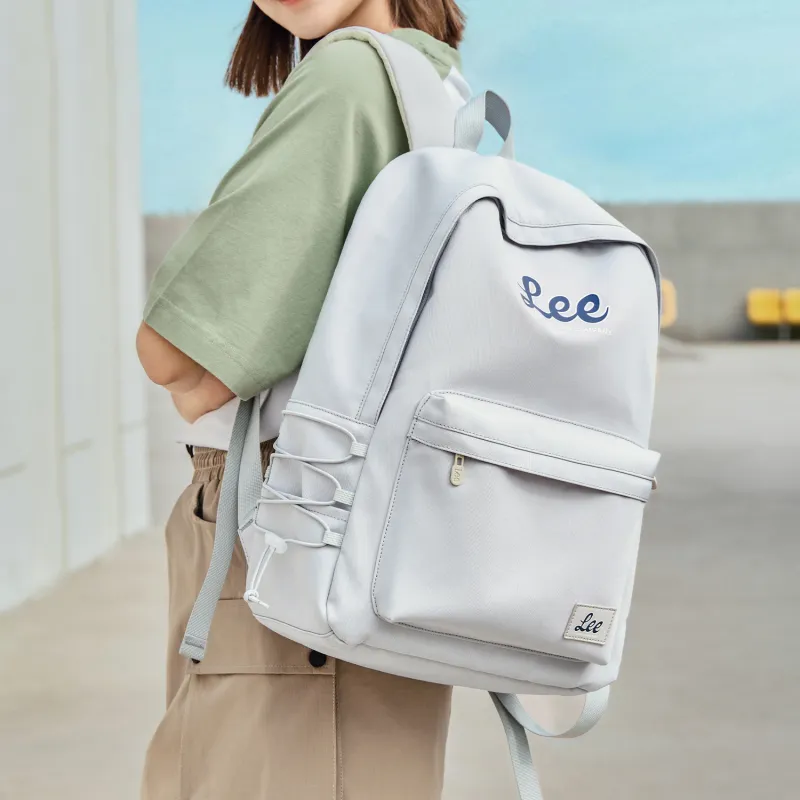 Lee Fabric Backpack Regular Unisex Cream White/Sea Salt Gray/Taro Purple-3