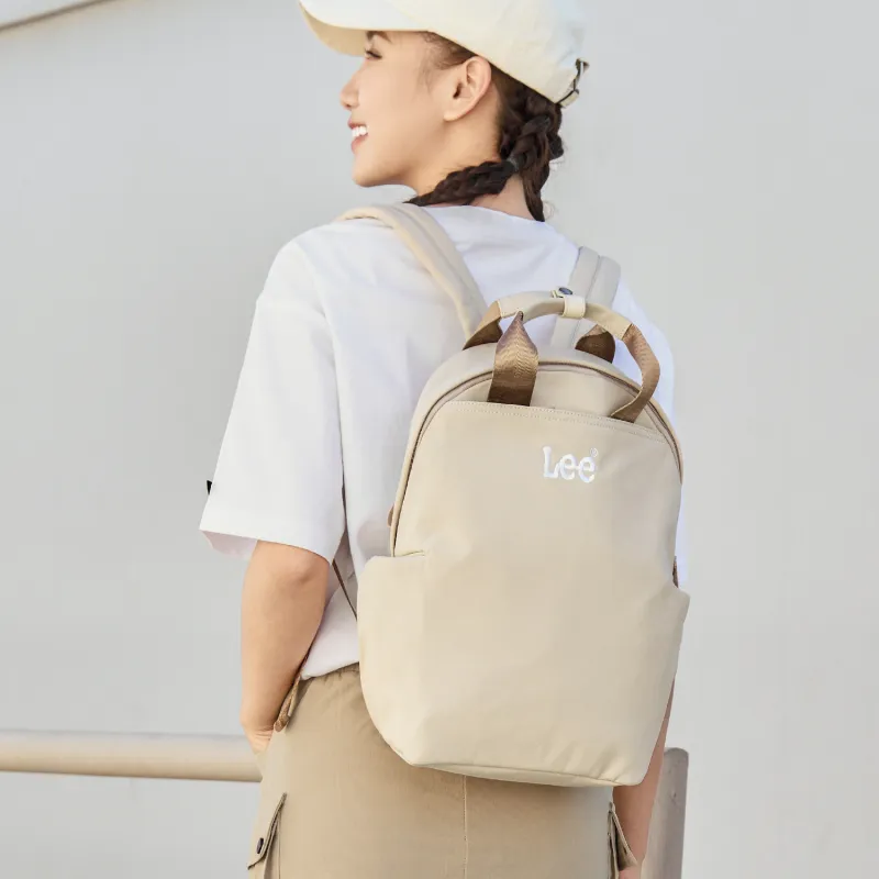 Lee Fabric Women's Backpack Regular Unisex Khaki/Gray Green-4