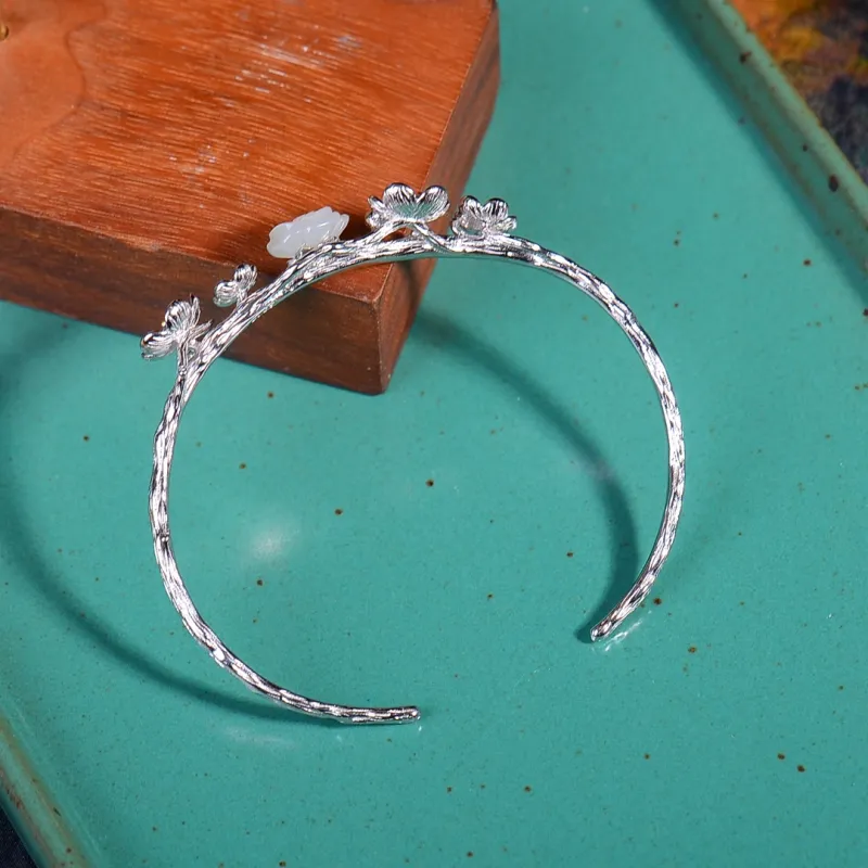 Jade Ink Love Bangles White Jade Women's-4