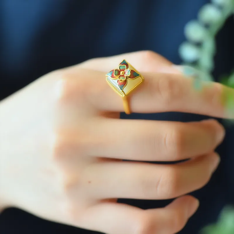 Jade Ink Love Rings White Jade Women's-6