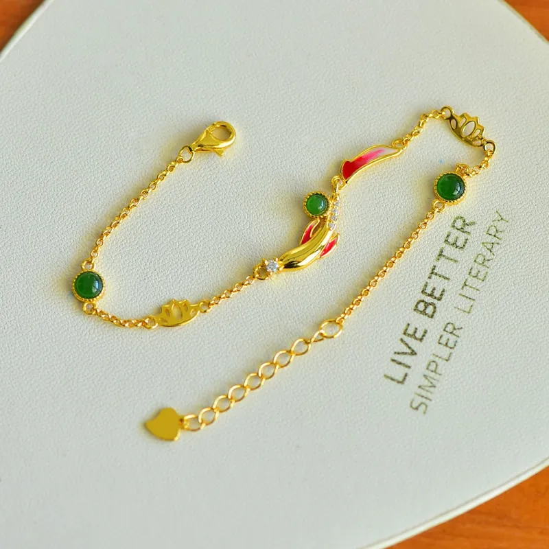 Jade Ink Love Hetian Jade Bracelets Jasper Women's-2