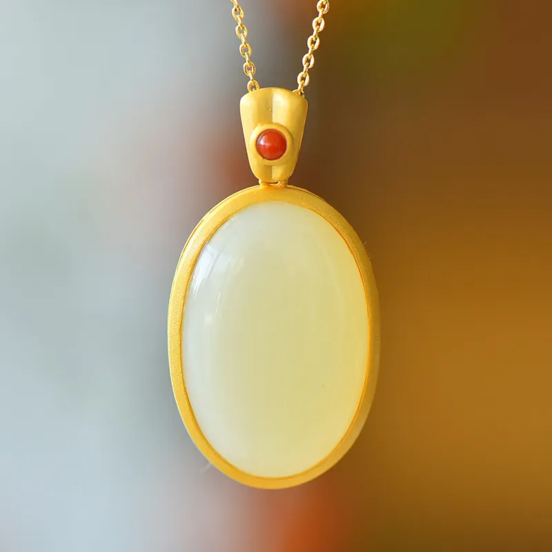 Jade Ink Love Elegant Minimalist Style White Jade Unisex-1