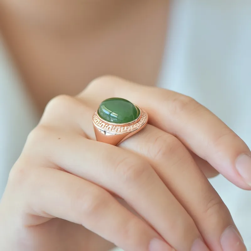 Jade Ink Love Elegant Minimalist Style Fashion Jasper Unisex-1