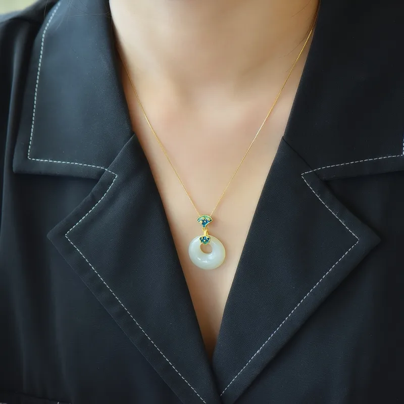 Jade Ink Love New Chinese Classic Fashion White Jade Unisex-2