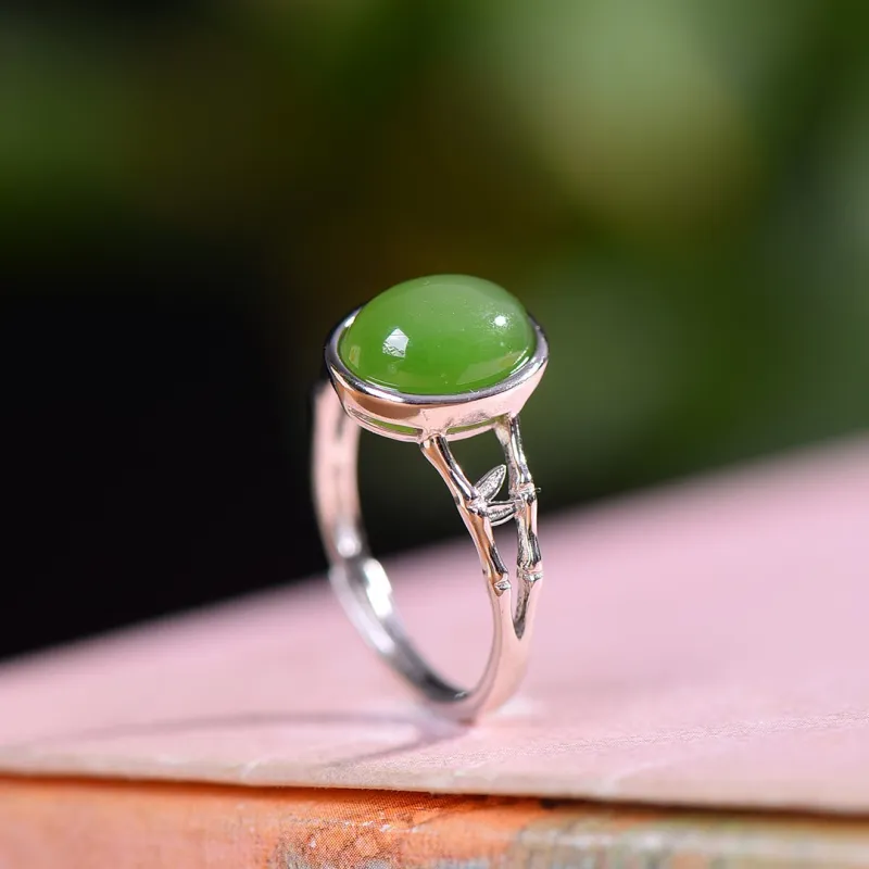 Jade Ink Love Hetian Jade Rings Jasper Unisex-7