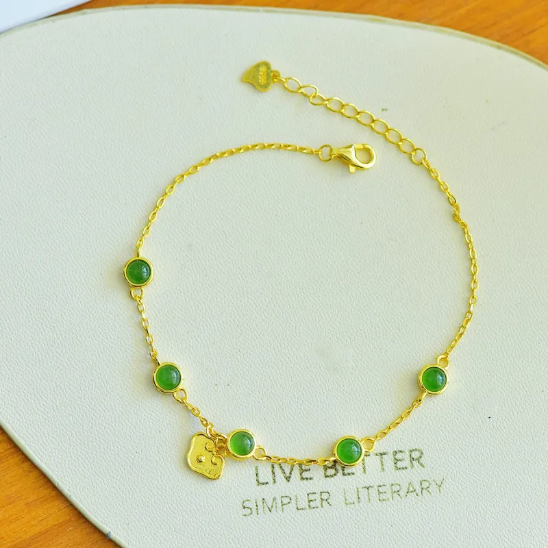 Jade Ink Love Hetian Jade Bracelets Jasper Women's-1