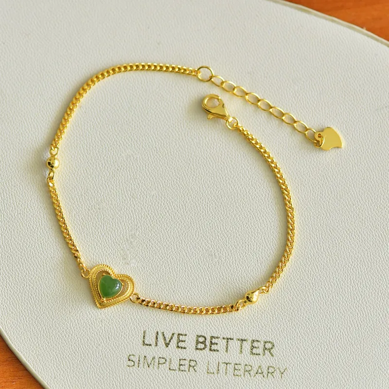 Jade Ink Love Hetian Jade Bracelets Jasper Women's-5