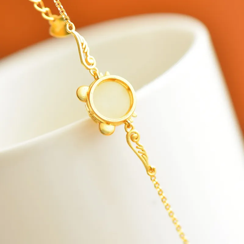 Jade Ink Love Hetian Jade Bracelets White Jade Unisex-4