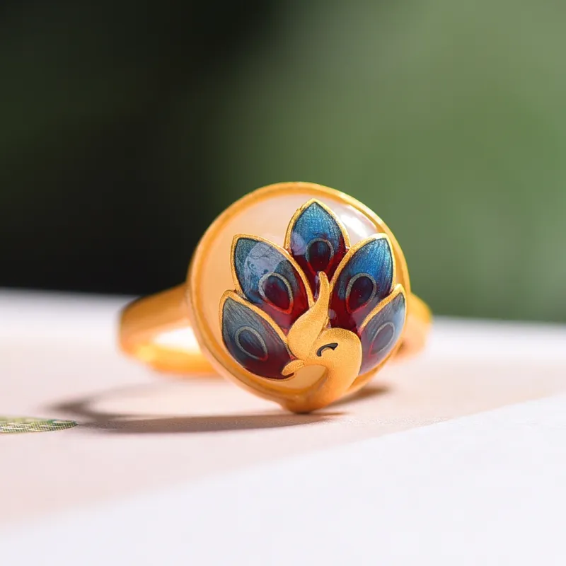 Jade Ink Love Hetian Jade Rings White Jade Women's-1