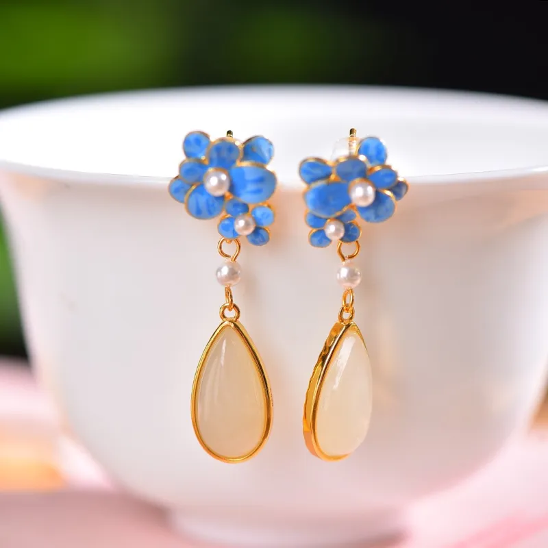 Jade Ink Love Chinese Fashion Trend, Elegant Niche White Jade Unisex-2