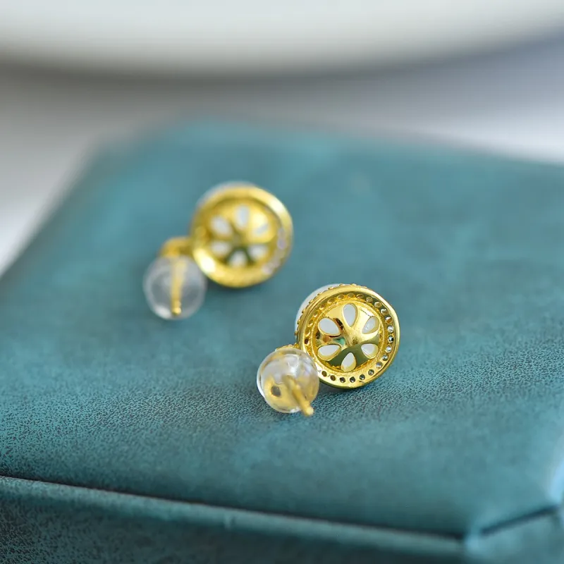 Jade Ink Love Earrings White Jade Women's-4