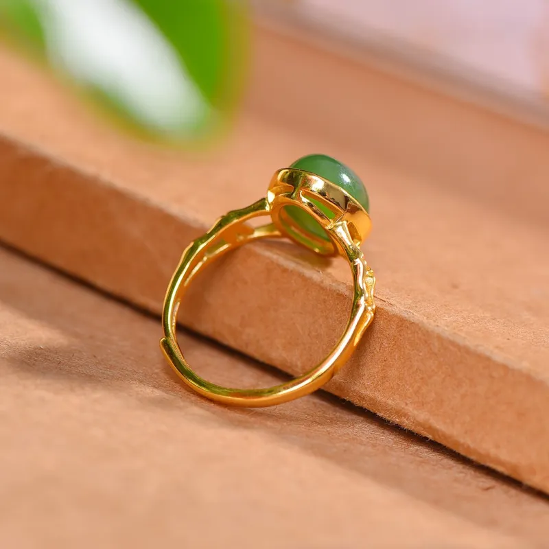 Jade Ink Love Hetian Jade Rings Jasper Unisex-3