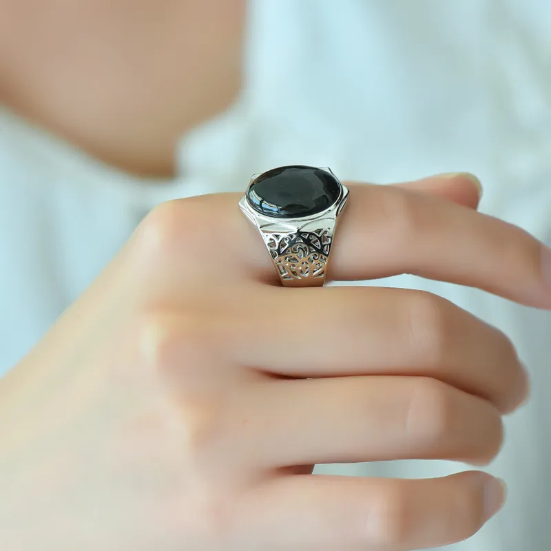 Jade Ink Love Rings Green Jade Men's-2