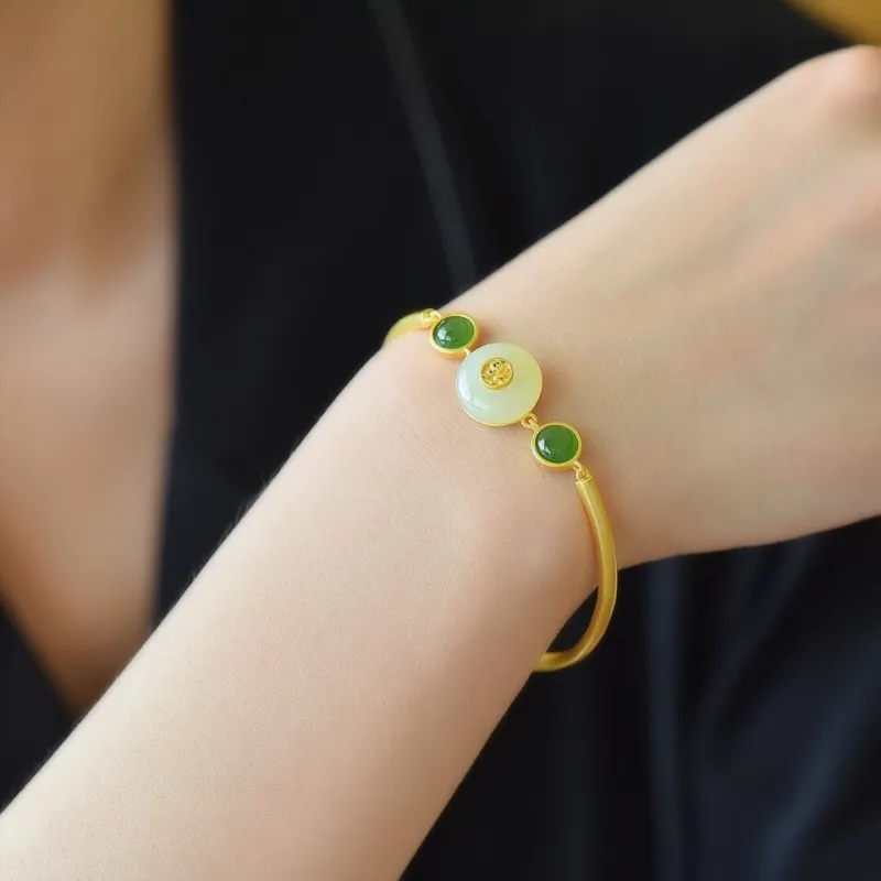 Jade Ink Love New Chinese Style Minimalist Style Versatile White Jade Unisex-1