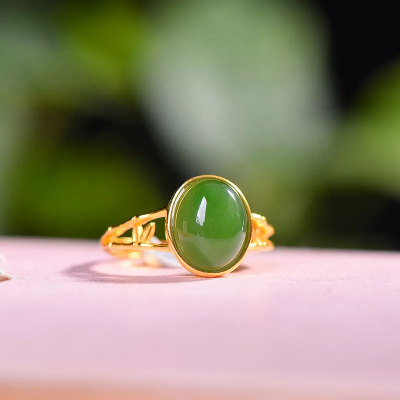 Jade Ink Love Hetian Jade Rings Jasper Unisex-1