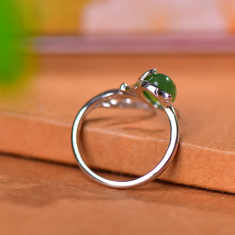 Jade Ink Love Hetian Jade Rings Jasper Unisex-4