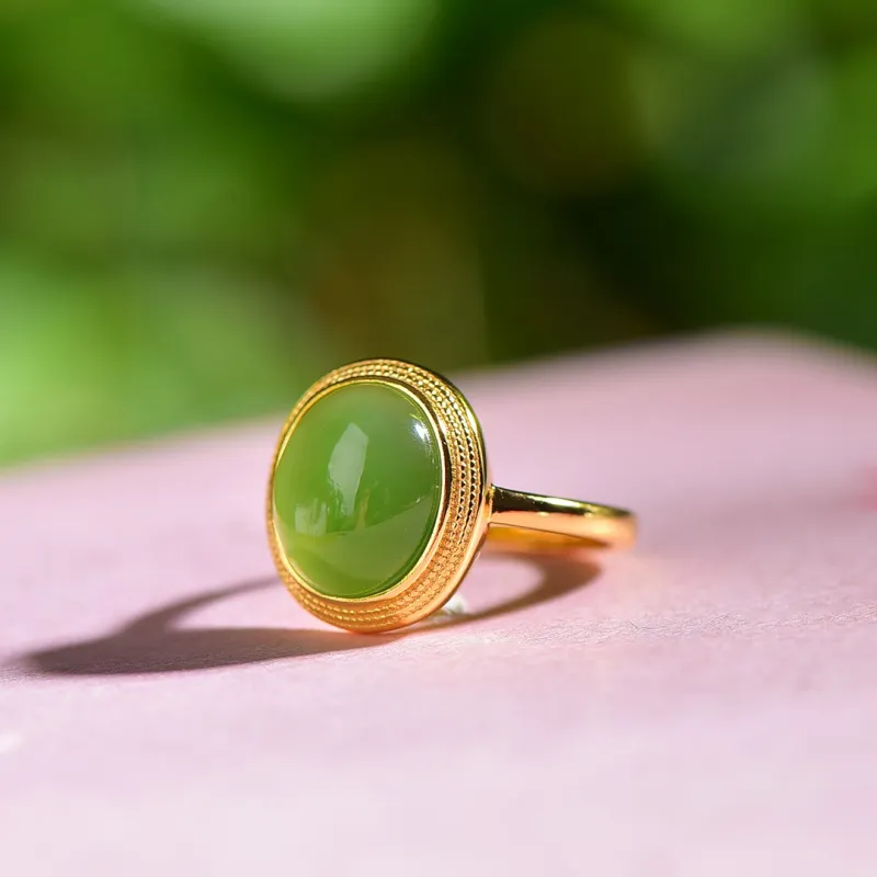 Jade Ink Love Hetian Jade Rings Jasper Women's-4