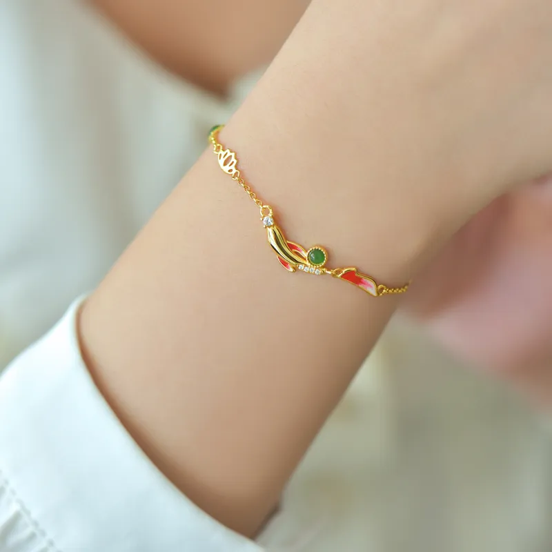 Jade Ink Love Hetian Jade Bracelets Jasper Women's-6