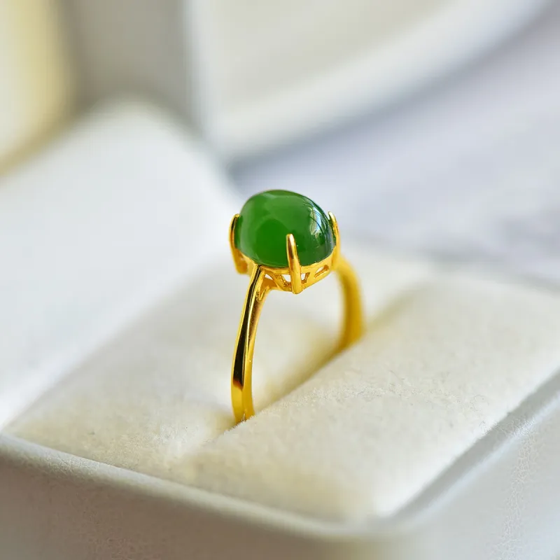 Jade Ink Love Hetian Jade Rings Jasper Unisex-3