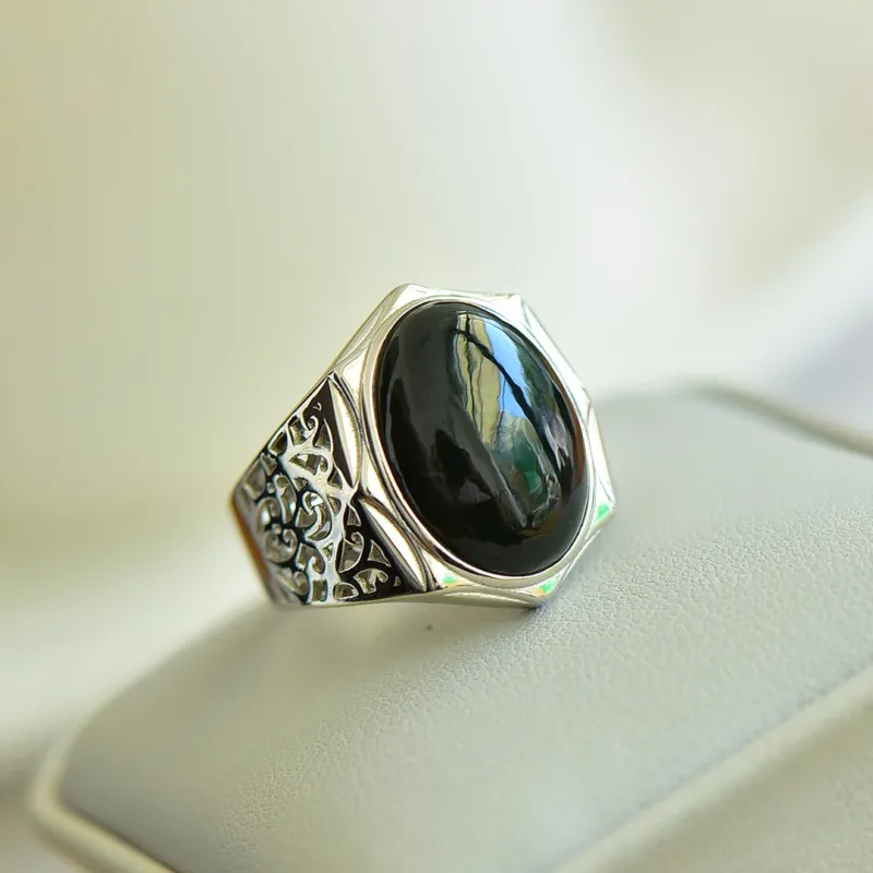 Jade Ink Love Rings Green Jade Men's-1