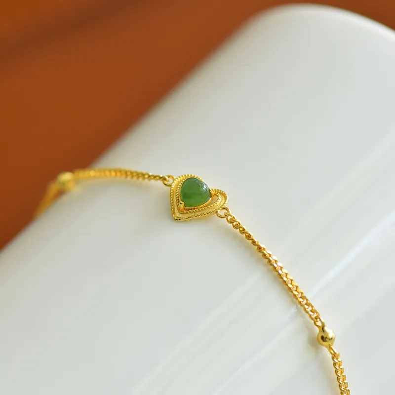 Jade Ink Love Hetian Jade Bracelets Jasper Women's-4