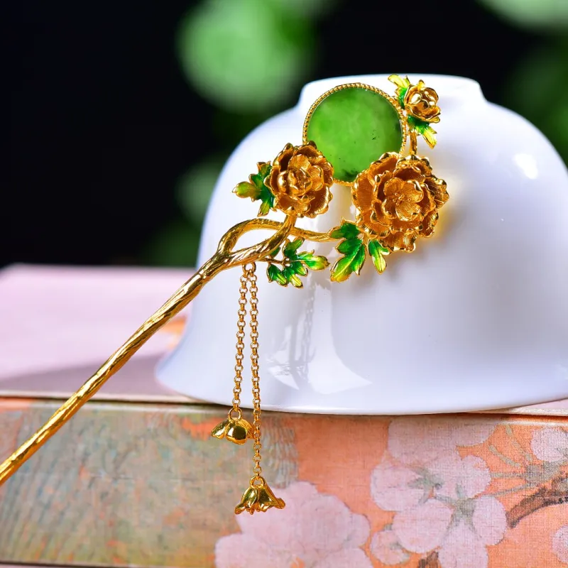 Jade Ink Love Chinese Style Elegant Fashion Jasper Unisex-2